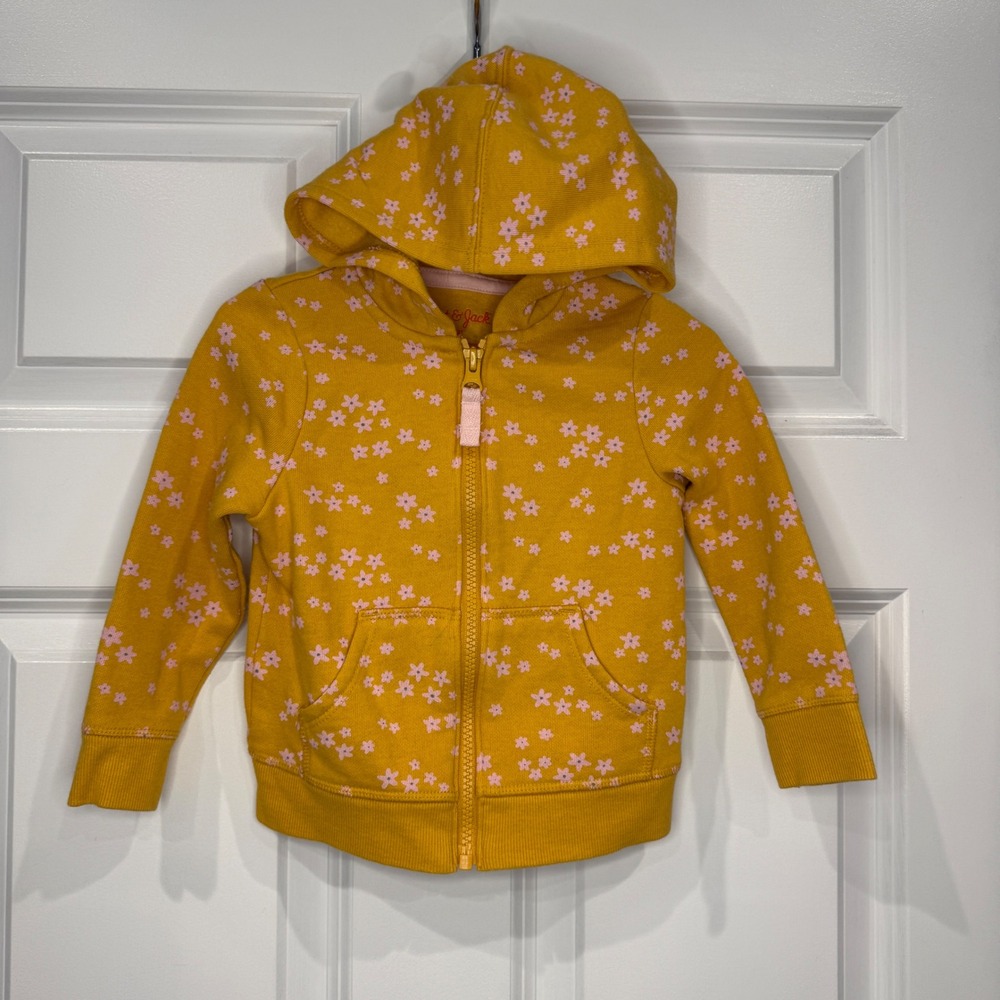 Cat & Jack Toddler Girls Floral Zip Up Hoodie Sweatshirt Size 2T